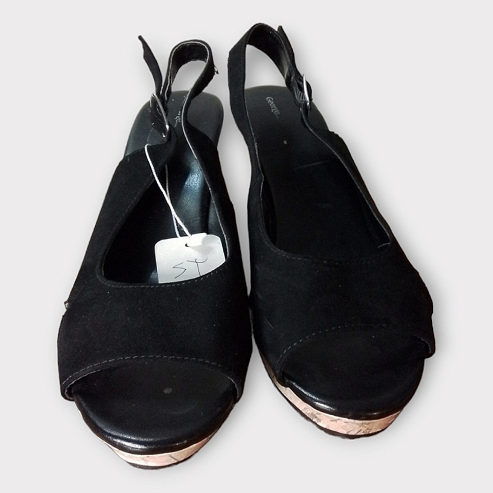 GEORGE WOMENS SIZE 8 PLATFORM SANDALS